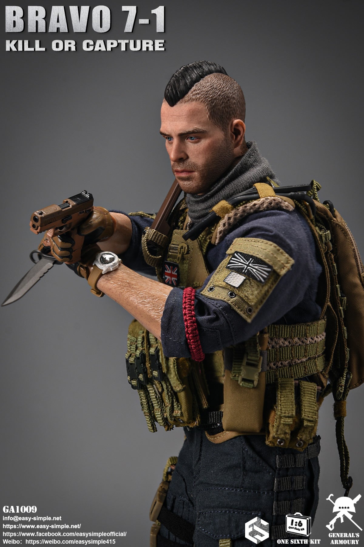 1:6 scale General's Armoury Bravo 7-1 Kill or Capture (Soap) 12" Figure GA1009