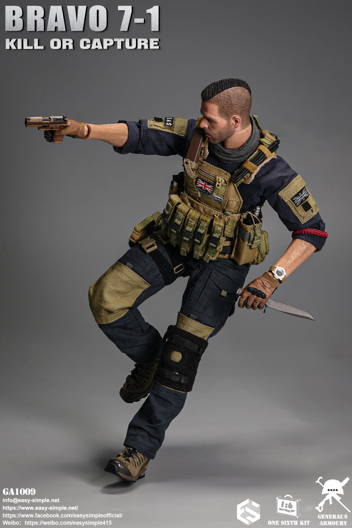 1:6 scale General's Armoury Bravo 7-1 Kill or Capture (Soap) 12" Figure GA1009