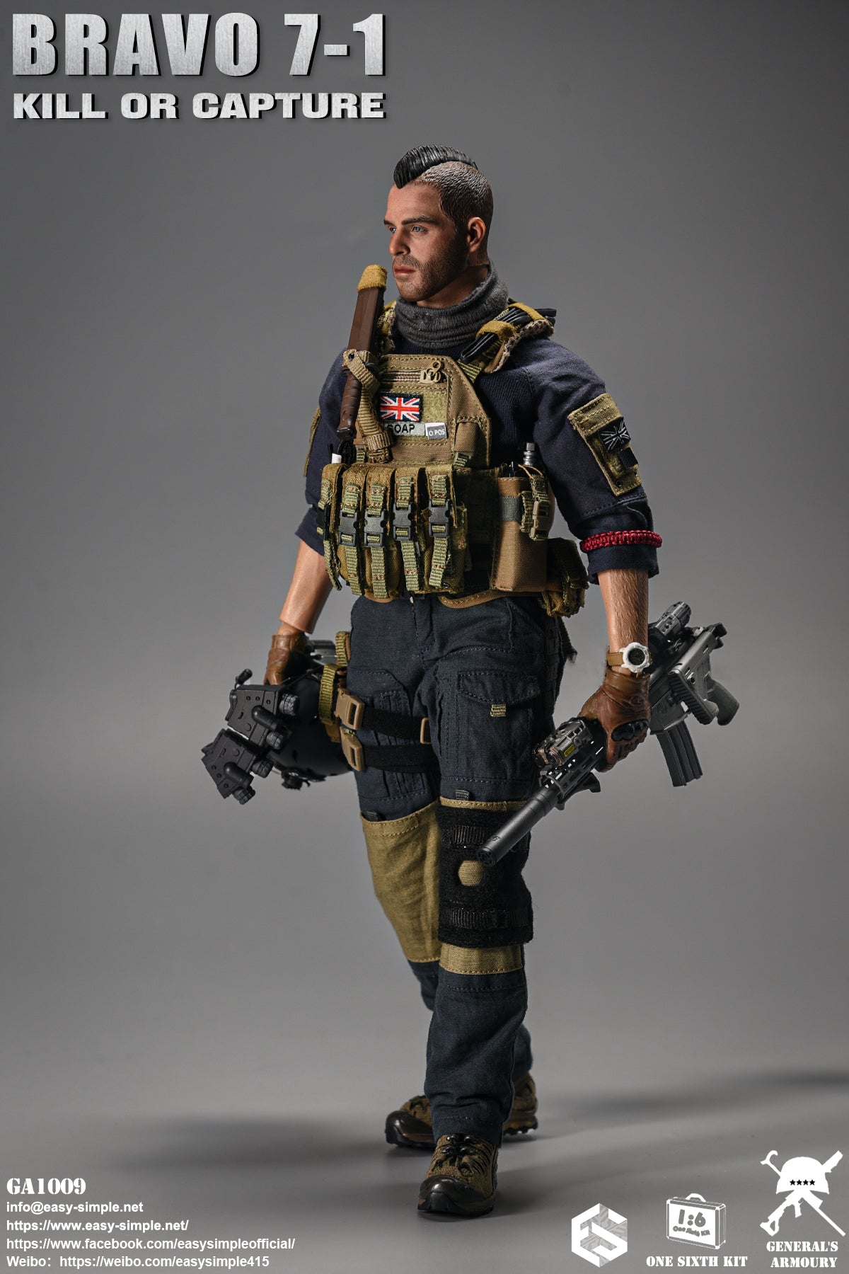 1:6 scale General's Armoury Bravo 7-1 Kill or Capture (Soap) 12" Figure GA1009