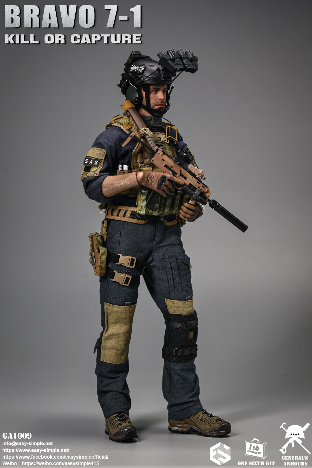 1:6 scale General's Armoury Bravo 7-1 Kill or Capture (Soap) 12" Figure GA1009