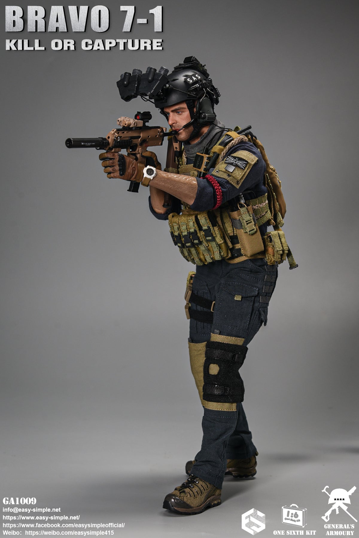 1:6 scale General's Armoury Bravo 7-1 Kill or Capture (Soap) 12" Figure GA1009