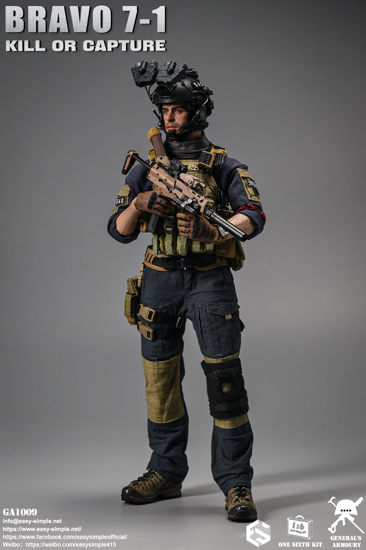 1:6 scale General's Armoury Bravo 7-1 Kill or Capture (Soap) 12" Figure GA1009
