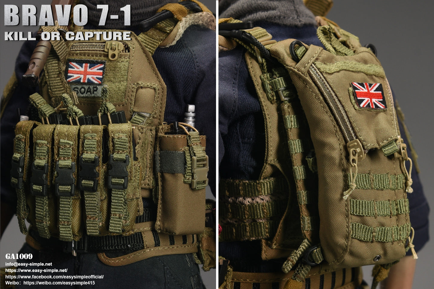1:6 scale General's Armoury Bravo 7-1 Kill or Capture (Soap) 12" Figure GA1009