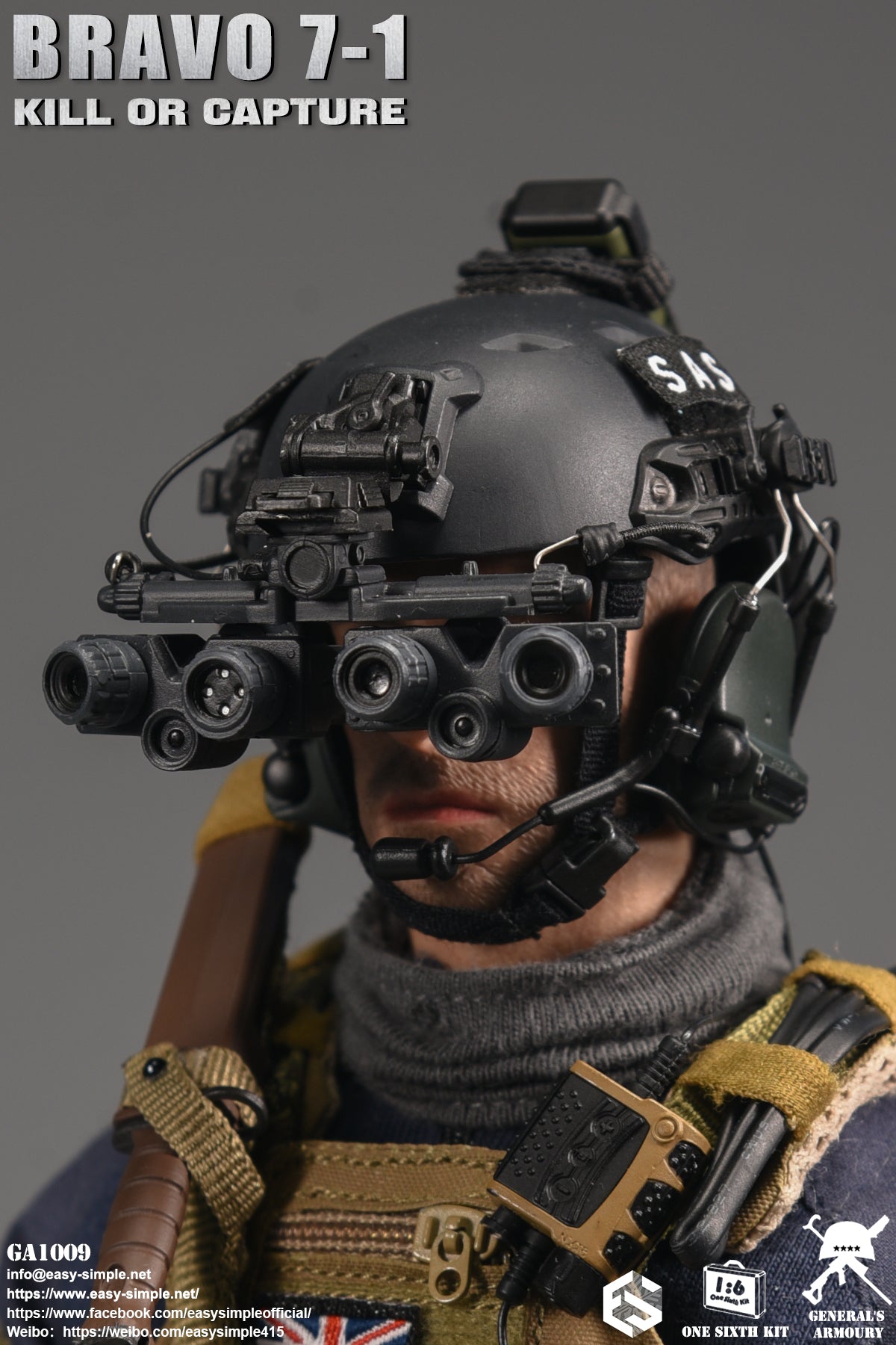 1:6 scale General's Armoury Bravo 7-1 Kill or Capture (Soap) 12" Figure GA1009