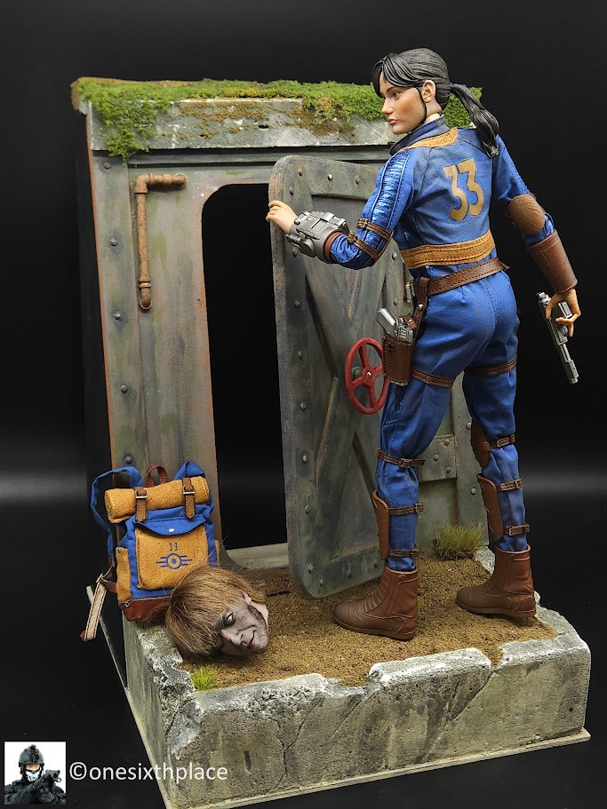1:6 scale Custom Doomsday Apocalypse Fallout Bomb Shelter Entrance Diorama Display Base