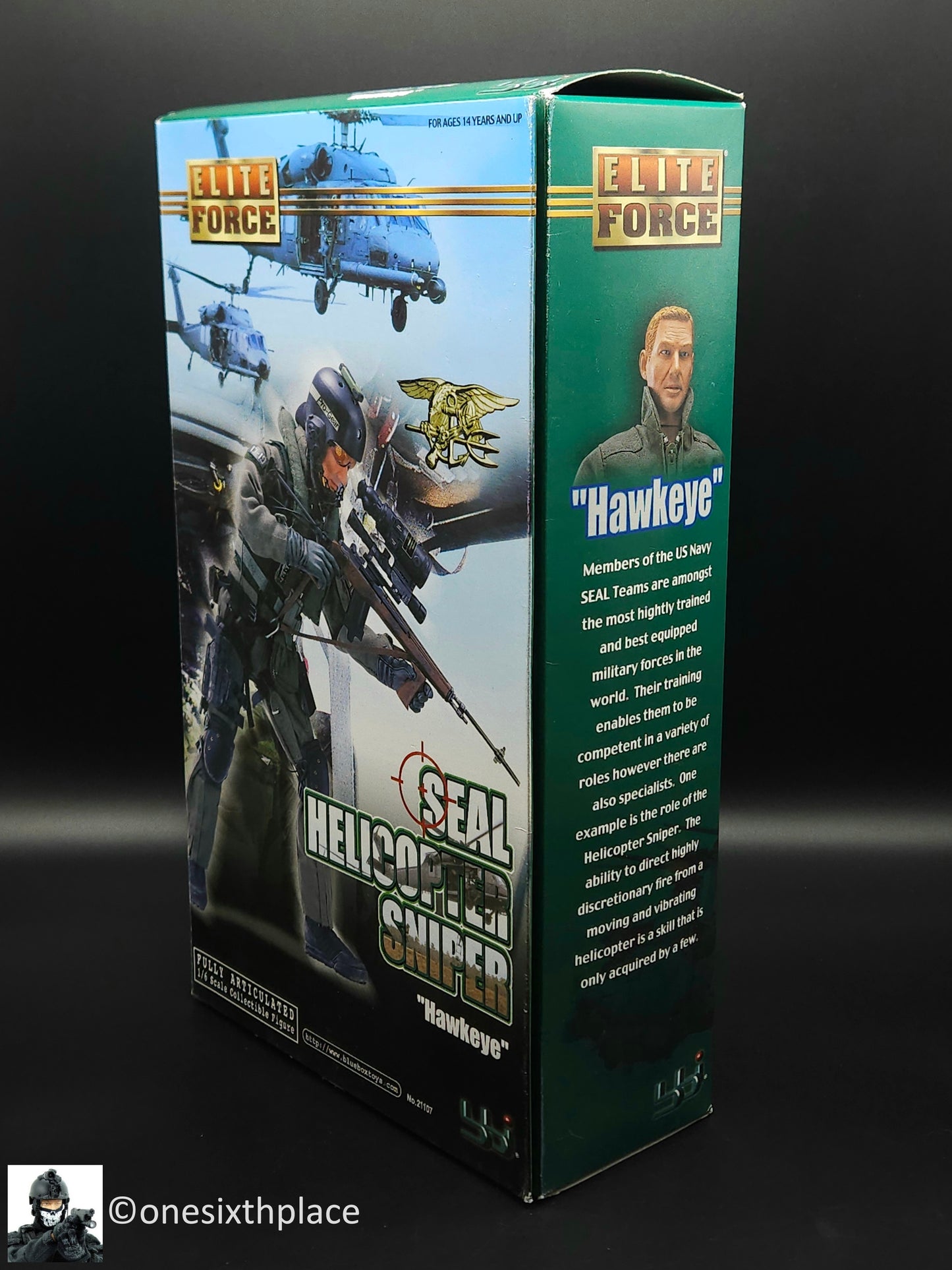 1:6 scale BBI Elite Force SEAL Helicopter Sniper Hawkeye 12" Action Figure