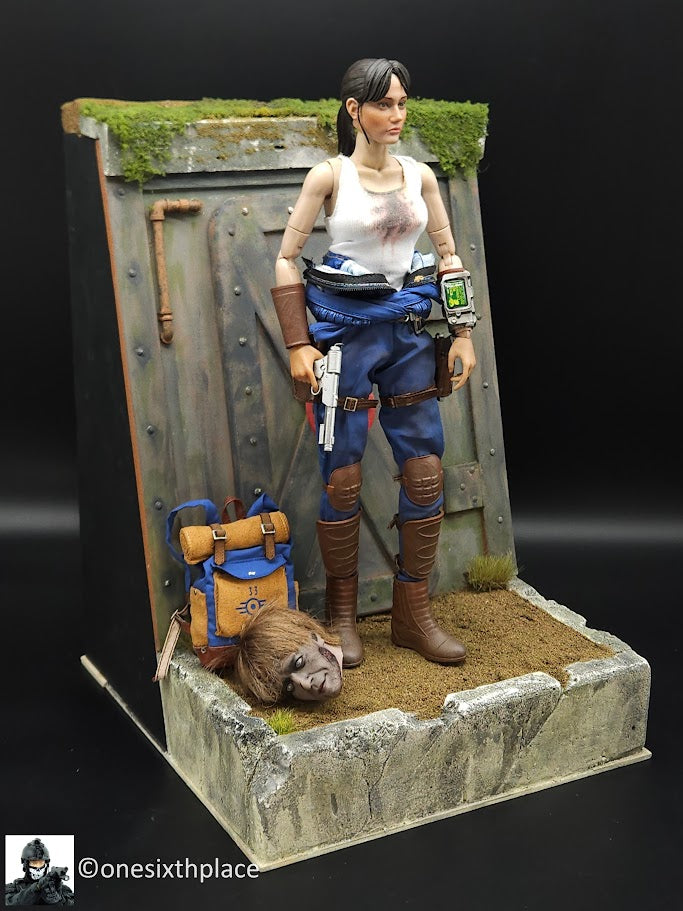 1:6 scale Custom Doomsday Apocalypse Fallout Bomb Shelter Entrance Diorama Display Base