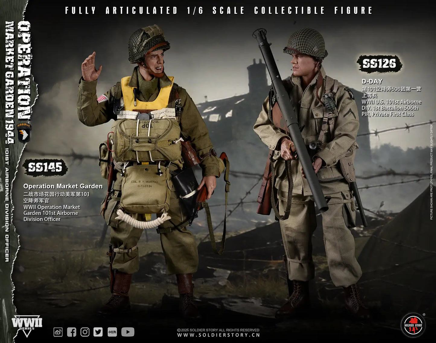 1:6 Soldier Story WWII Commander of the 101st Airborne Division Operation Market Garden 12" Figure (PREORDER)
