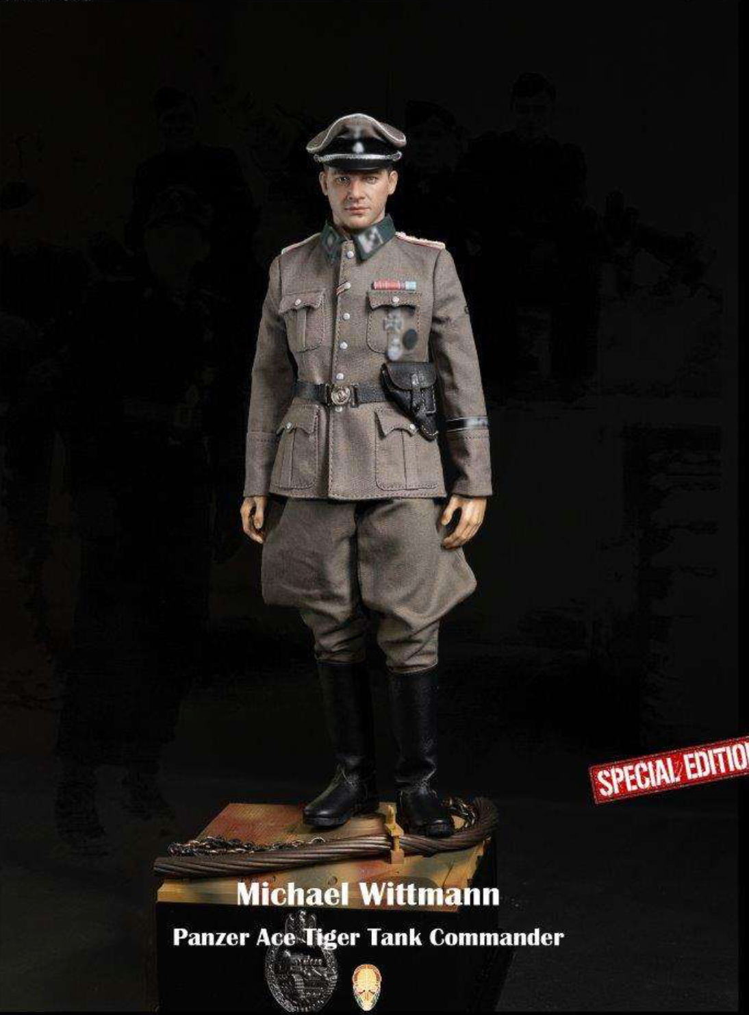 1:6 WWII German Figure Panzer Ace Michael Wittmann Facepool