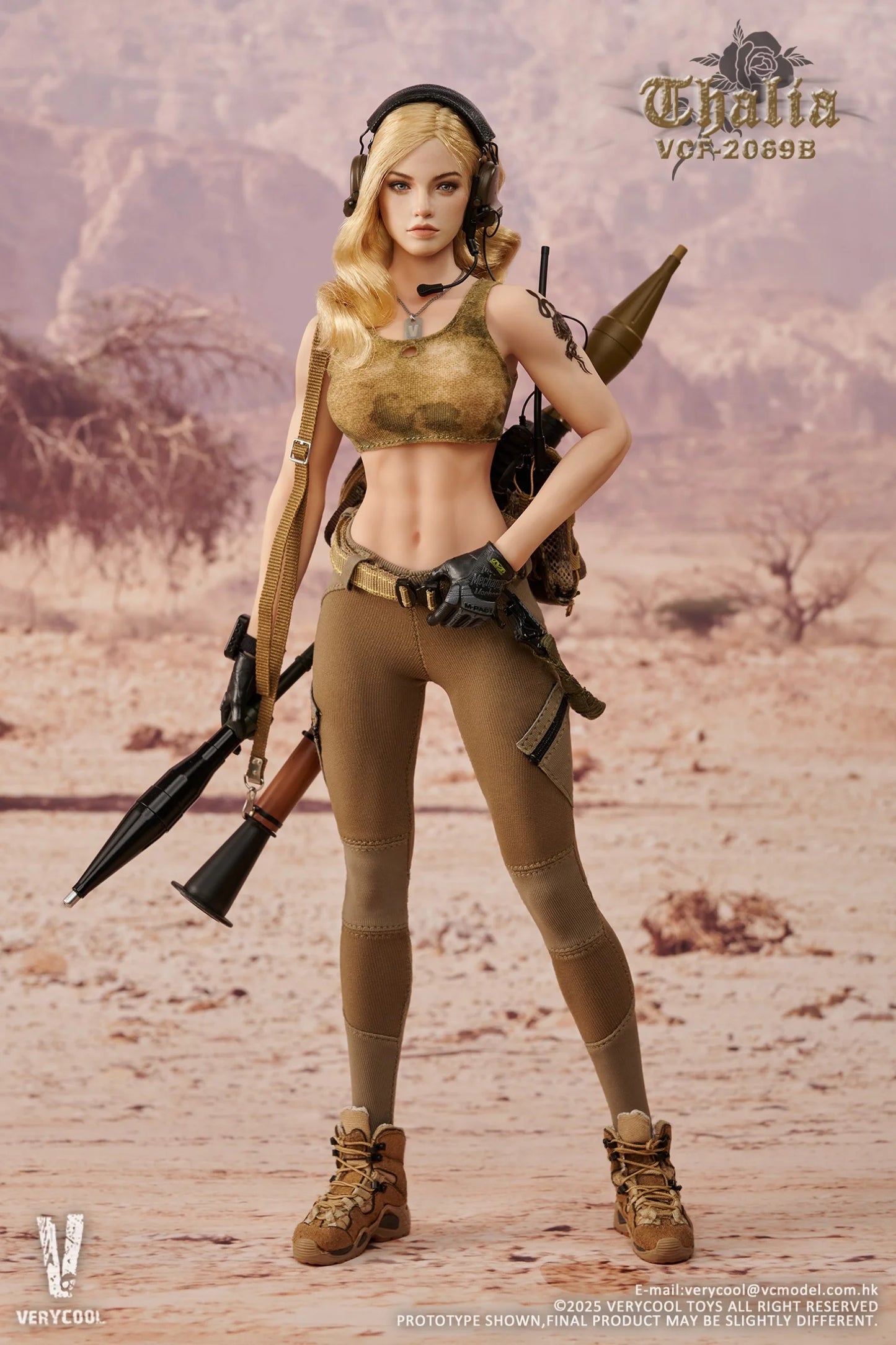 1:6 scale Very Cool Desert Female Soldier Talia Blonde Hair Action Figure VCF2069B (PREORDER)