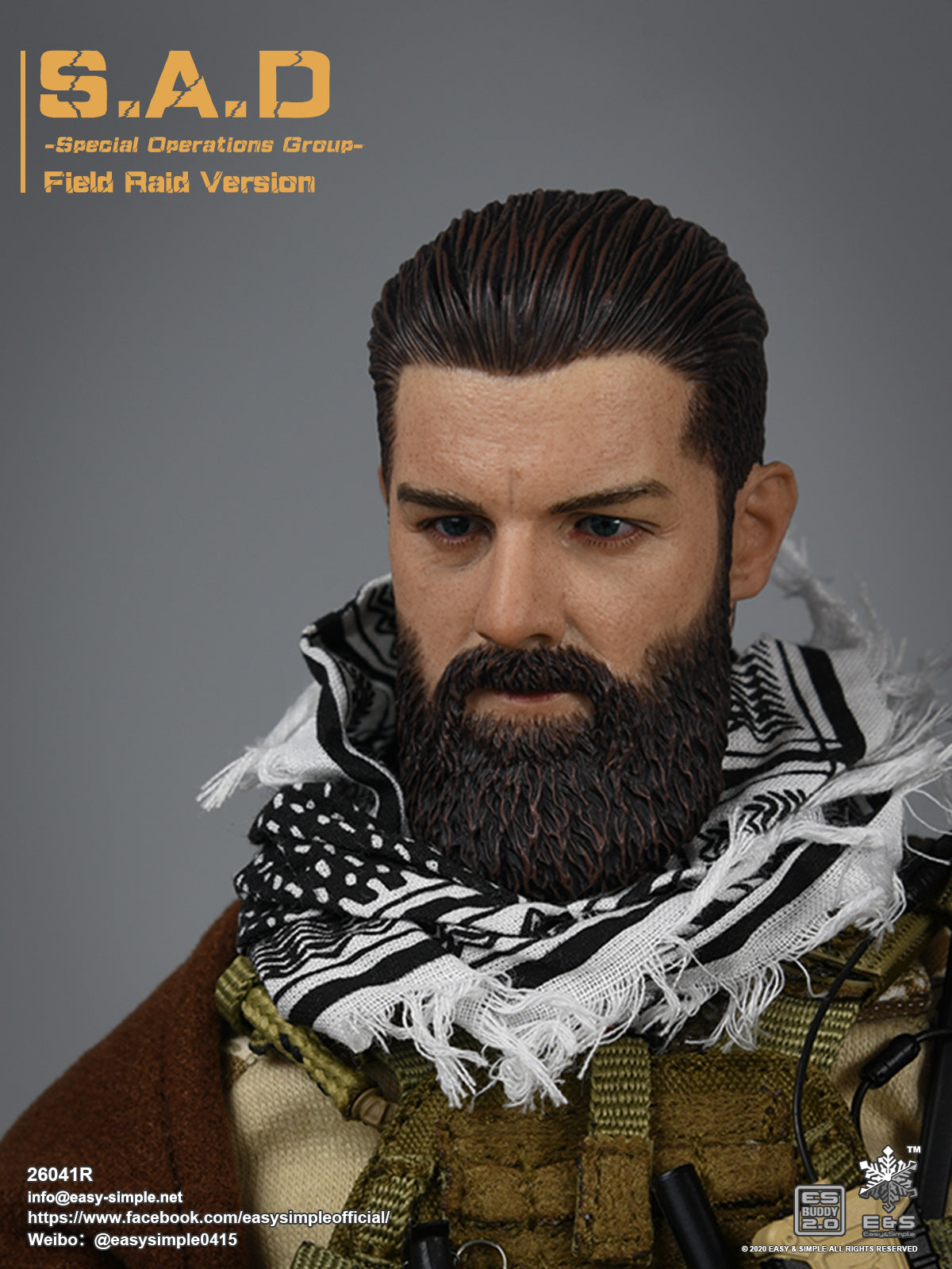 1:6 scale Easy & Simple S.A.D. Special Operations Group Field Raid Version 12" Figure 26041R