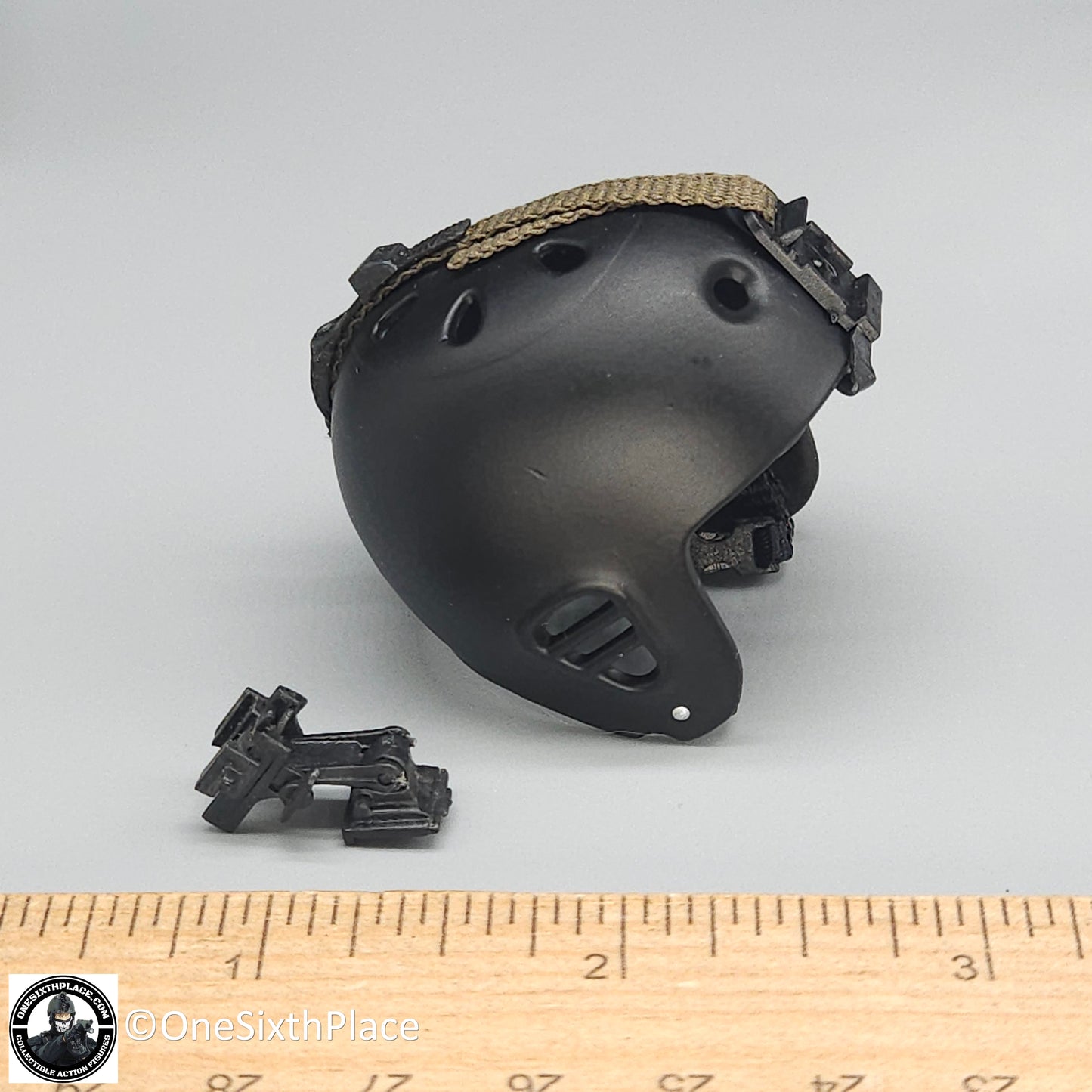 1:6 scale ACE Black Pro Tec Helmet w/ NVG Mount for 12" Figures