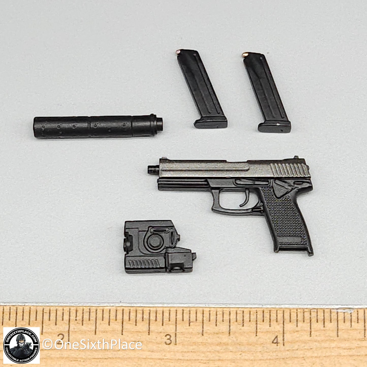 1:6 scale ZY Toys MK23 SOCOM Pistol For 12" Figures