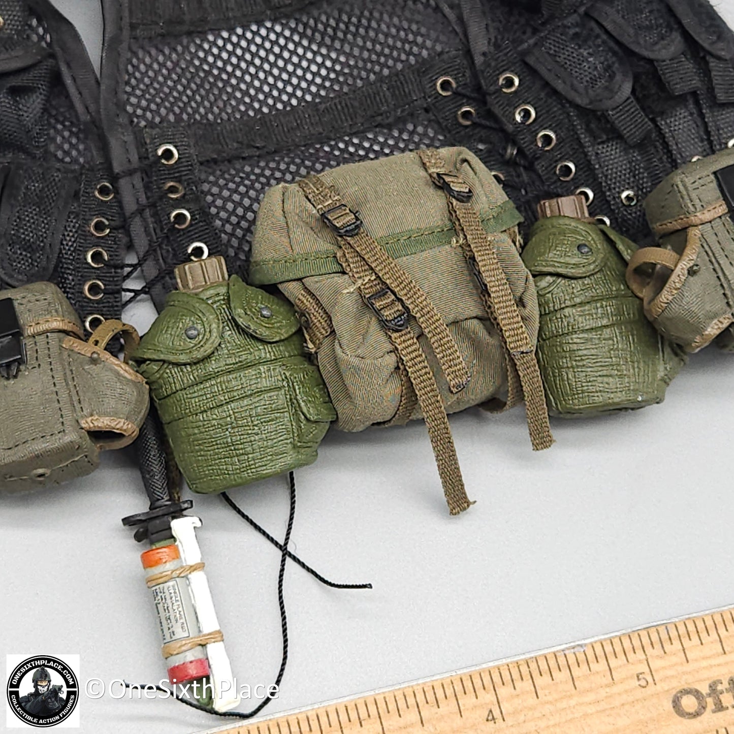 1:6 scale Custom Dragon Delta Force Assault Vest w/ Belt & Pouches for 12" Figures