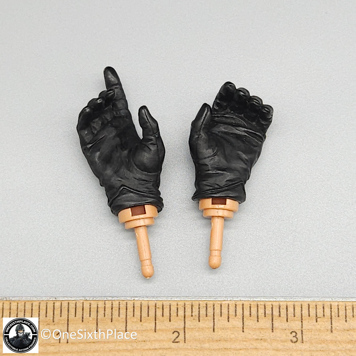 1:6 Dragon Black Gloved Hands for 12" Figures SWAT Vietnam