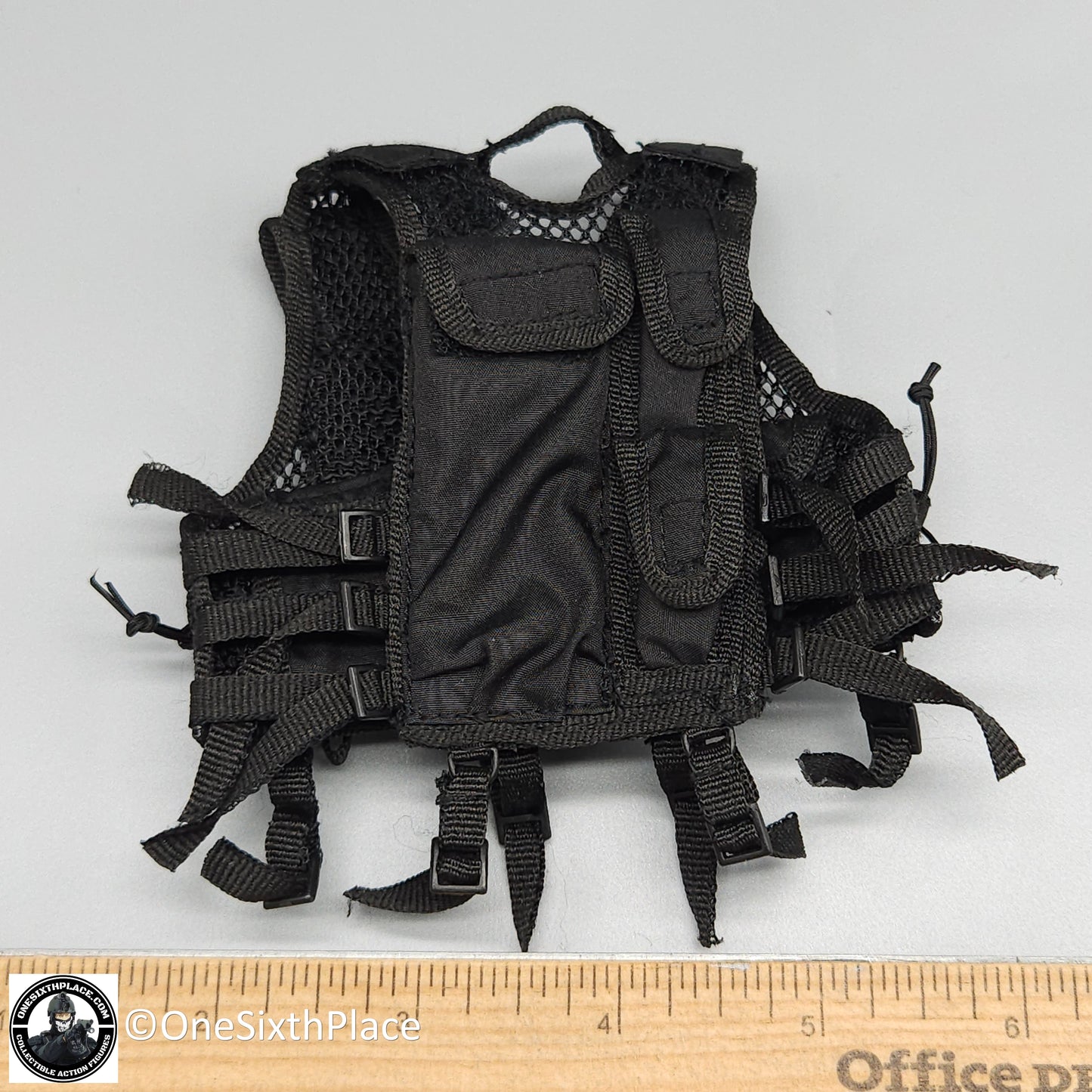 1:6 scale ACE Black BHI Mesh Assault Tactical Vest for 12" Figures