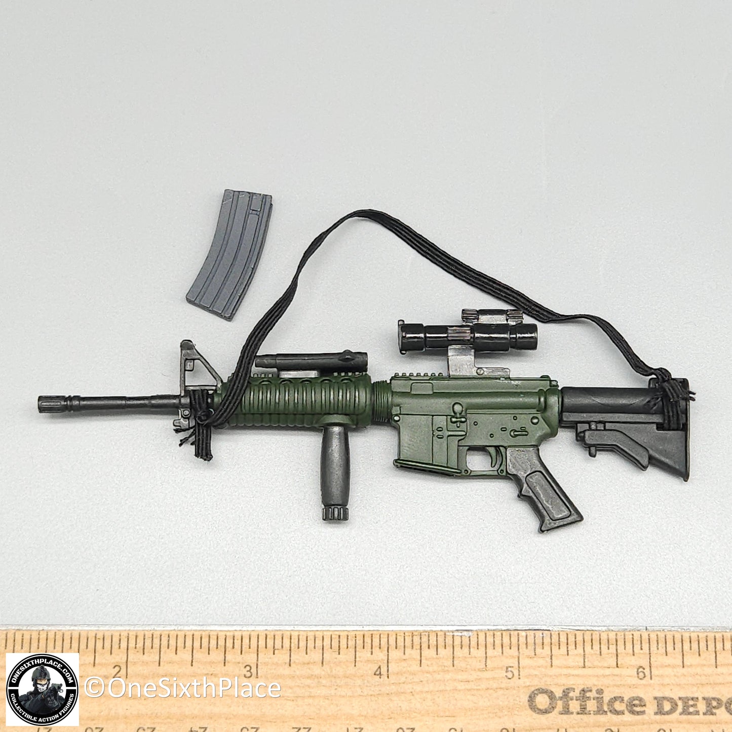 1:6 scale Hasbro Modern M4 Rifle (Green) for 12" Figure