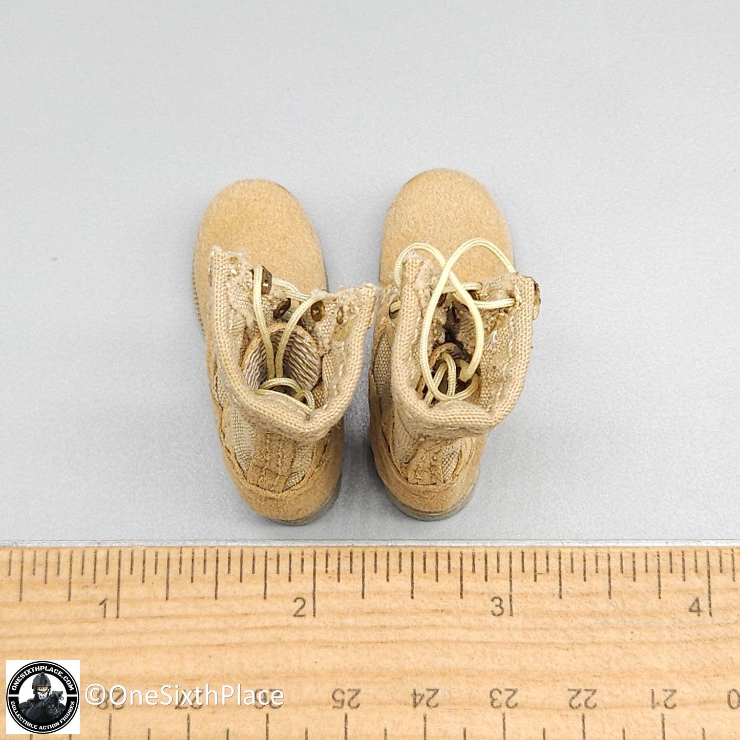 1:6 scale ACE Tan Desert Danner Boots (Foot Type) for 12" Figures