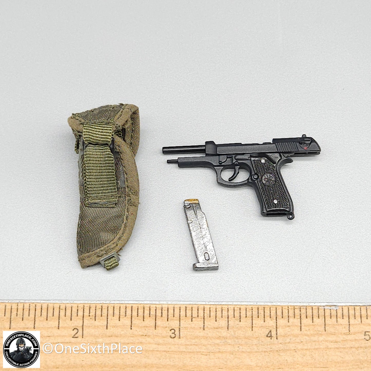 1:6 Dragon Ranger M9 Pistol w/ M12 Holster for 12" Figures
