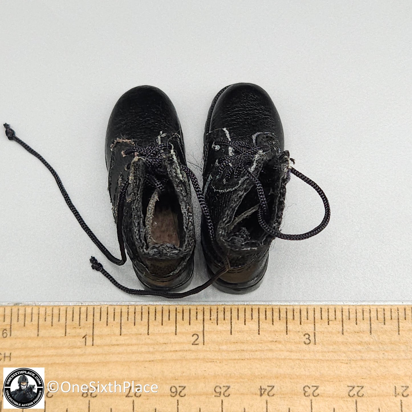 1:6 Dragon Black Cloth Danner Boots (Foot Type) for 12" Figures
