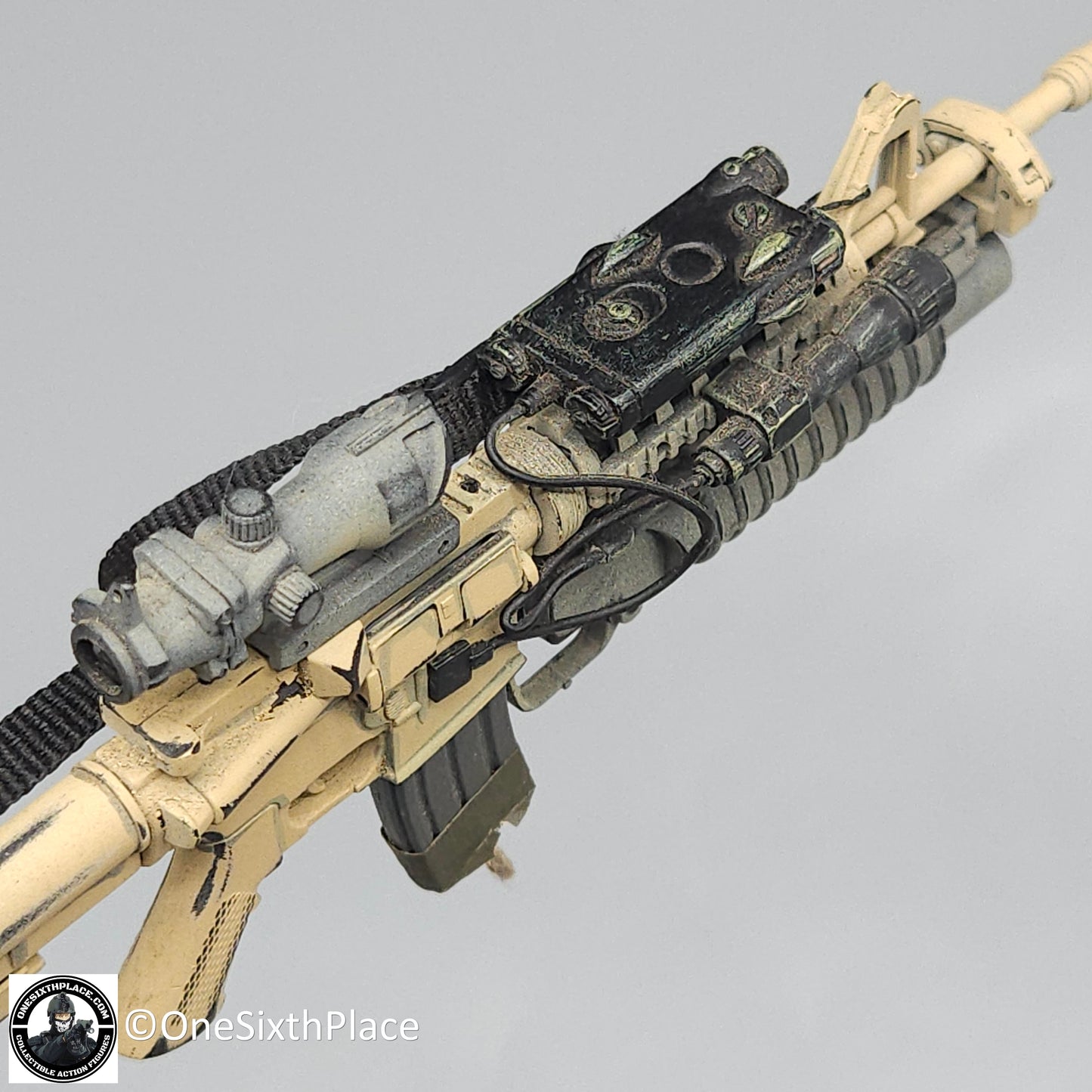 1:6 scale Hot Toys DEVGRU Desert Camo M4 Rifle w/ M203 Grenade Launcher for 12" Figures