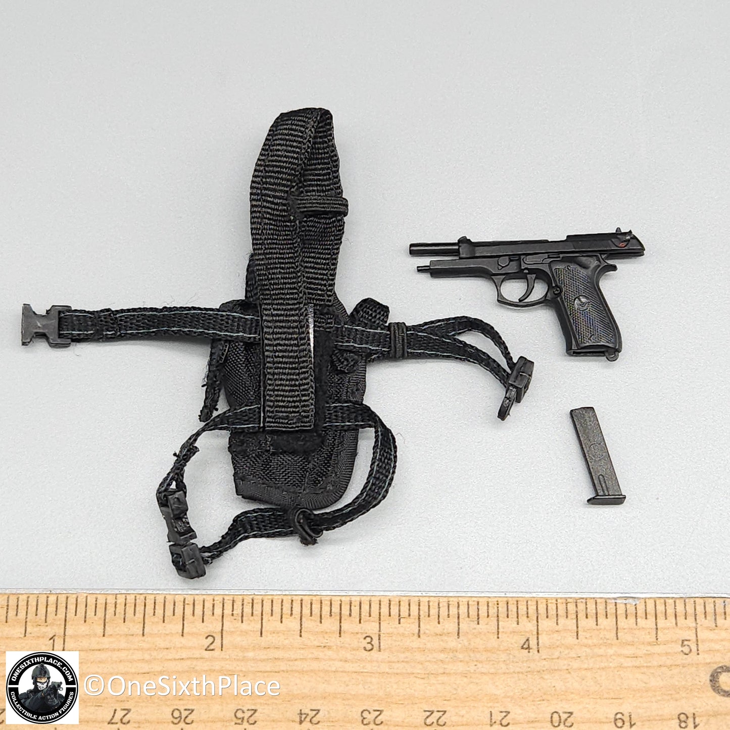 1:6 scale Toy Soldier Delta Force M9 Pistol w/ Holster for 12" Figures