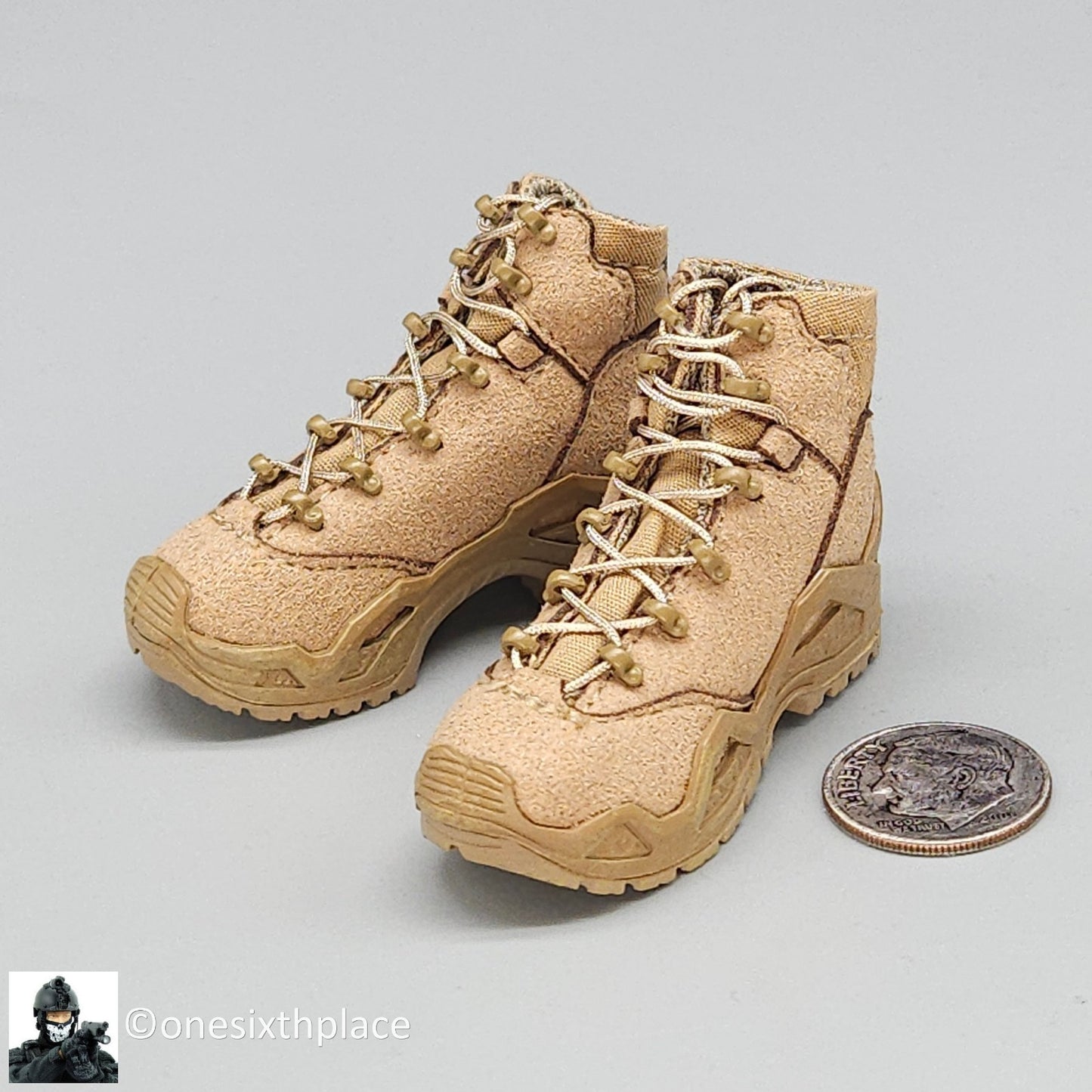 1:6 Easy & Simple Russian Rapid Response SOBR Tan LOWA Boots for 12" Figures