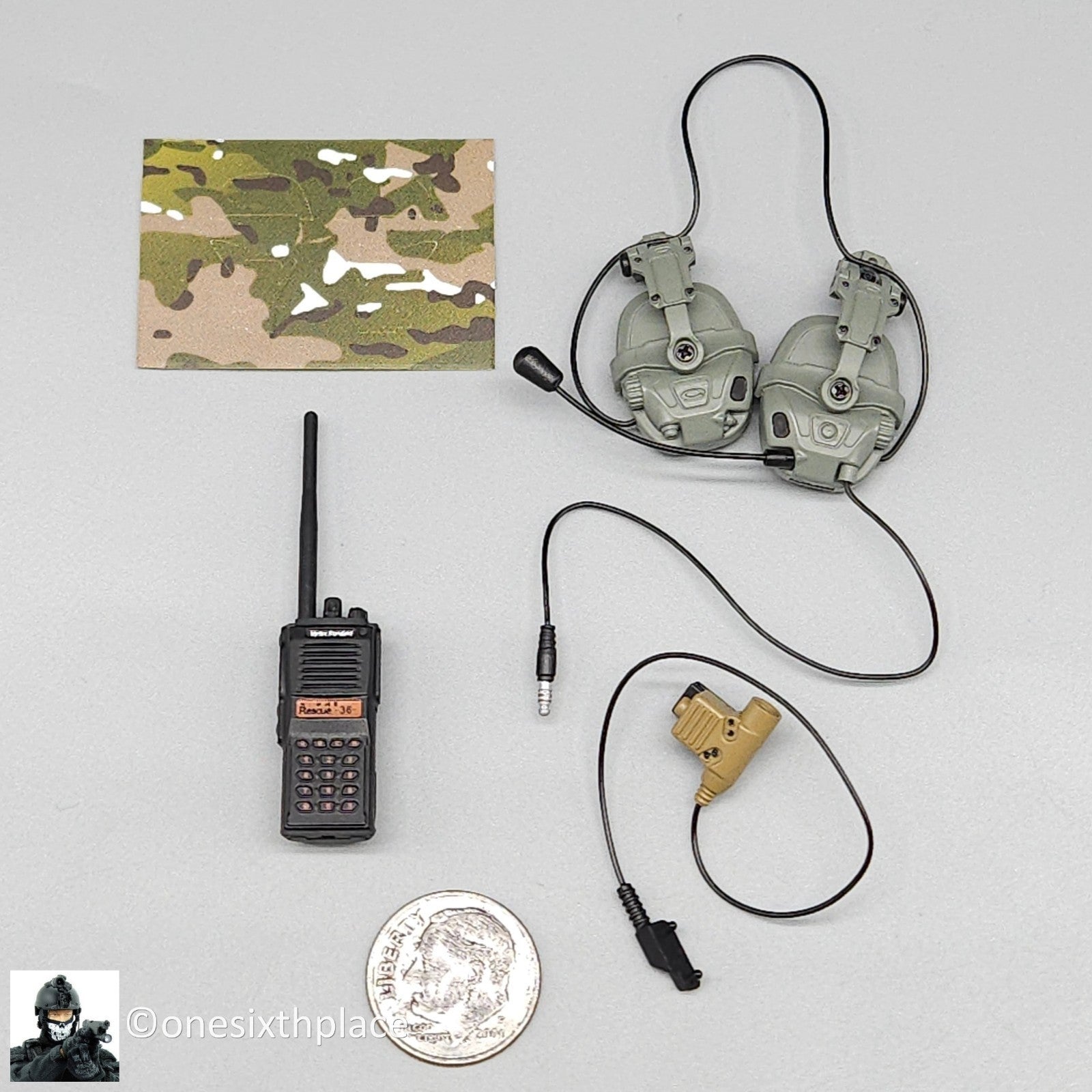 1:6 Easy & Simple Russian Rapid Response SOBR S Radio w/ Headset for 12" Figures