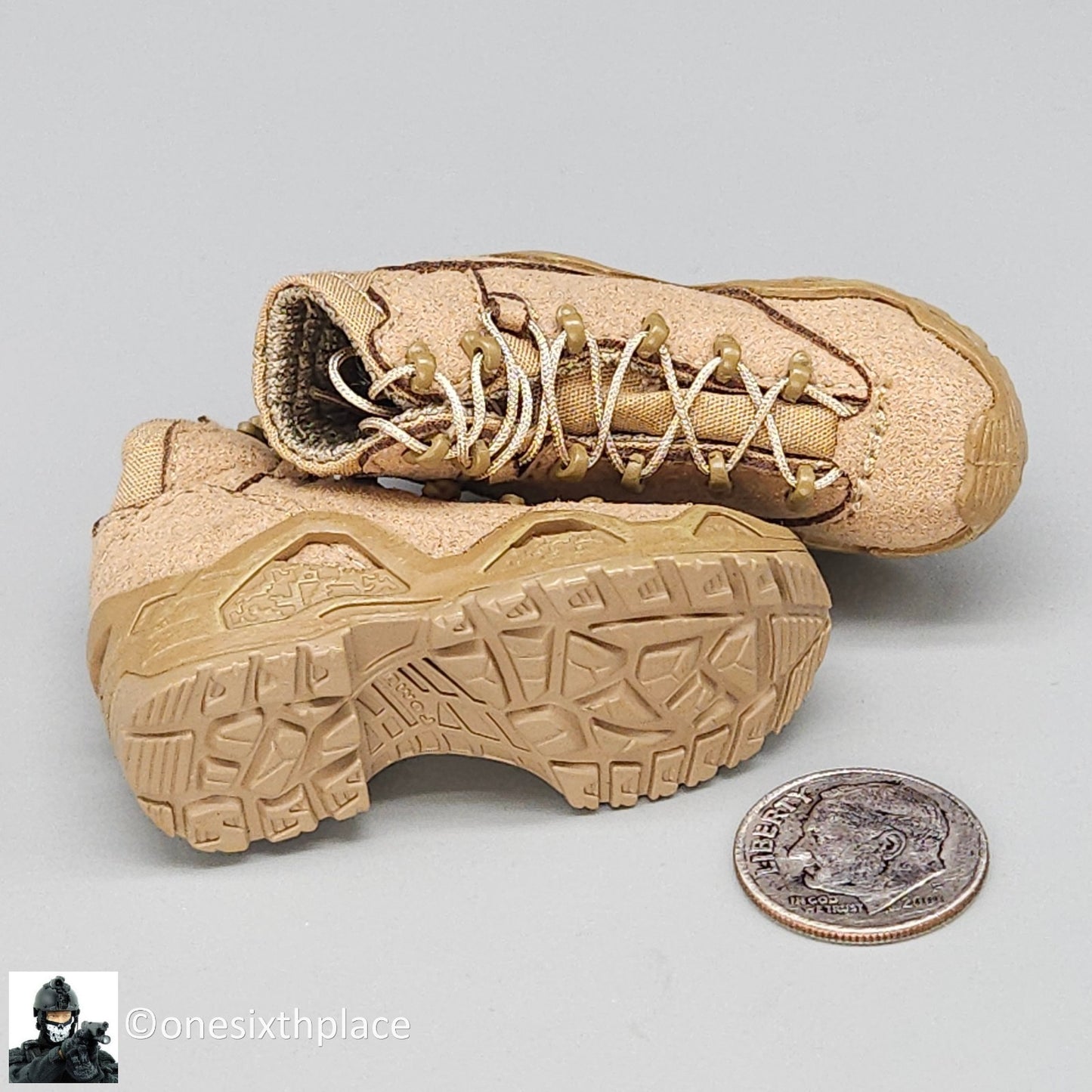 1:6 Easy & Simple Russian Rapid Response SOBR Tan LOWA Boots for 12" Figures