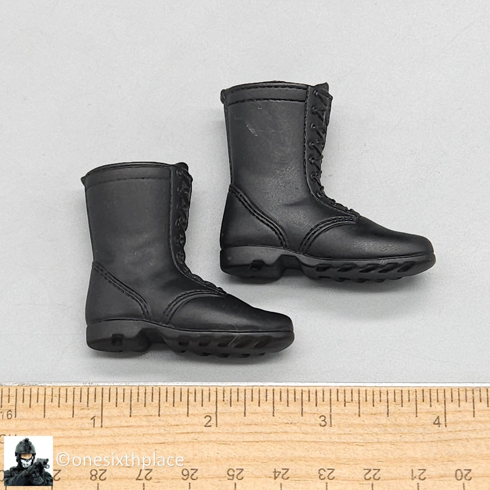 1:6 scale Hasbro Modern Black Combat Boots for 12" Figures