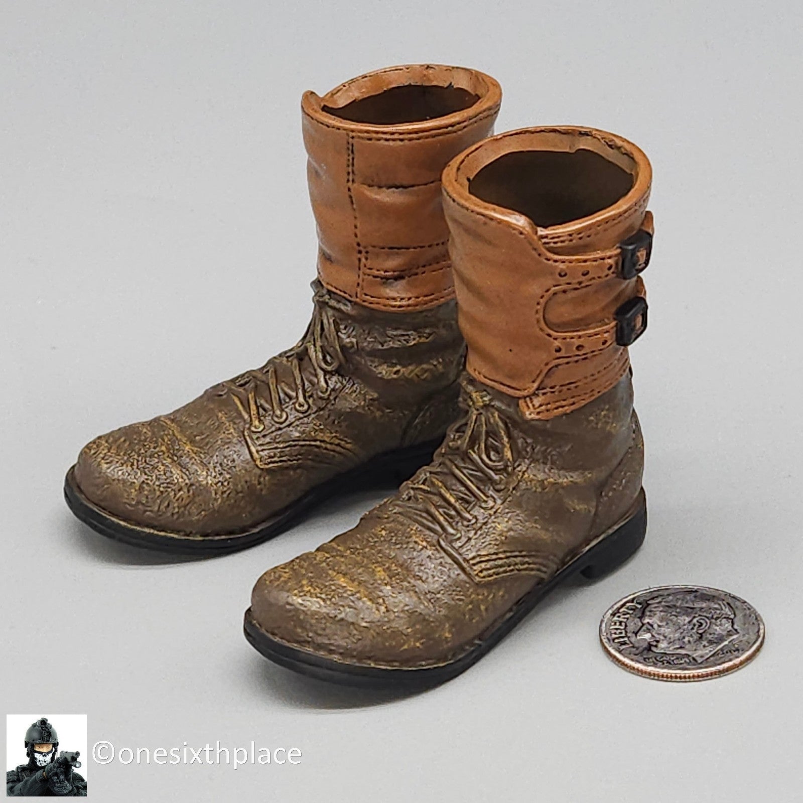 1:6 scale BBI Vietnam Green Beret M43 Buckle Boots for 12" Figures WWII