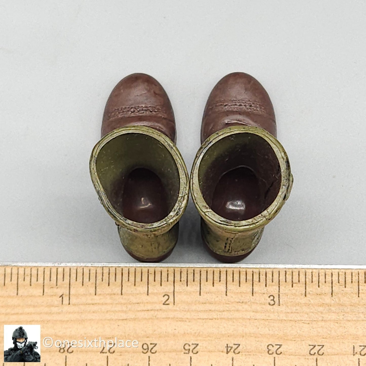 1:6 Ultimate Soldier WWII US Boots w/ Leggings (Foot Type) for 12" Figures