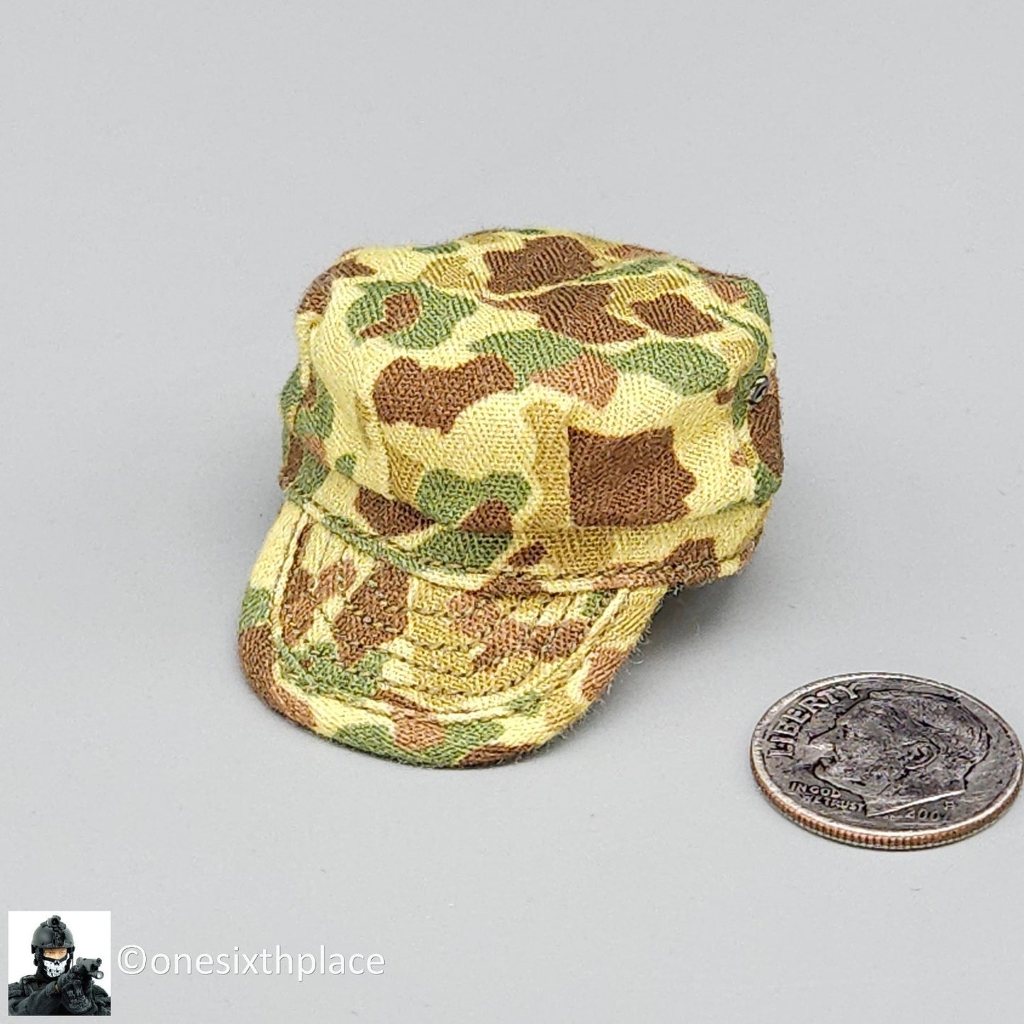 1:6 scale Ujindou WWII US Marine Corps in Okinawa Jungle Camo Hat for 12" Figure