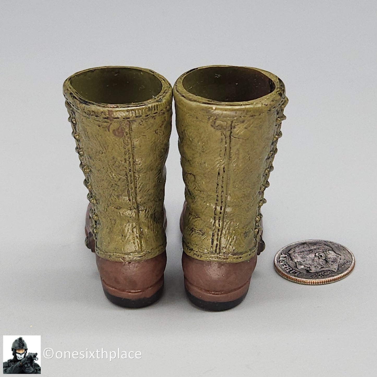 1:6 Ultimate Soldier WWII US Boots w/ Leggings (Foot Type) for 12" Figures