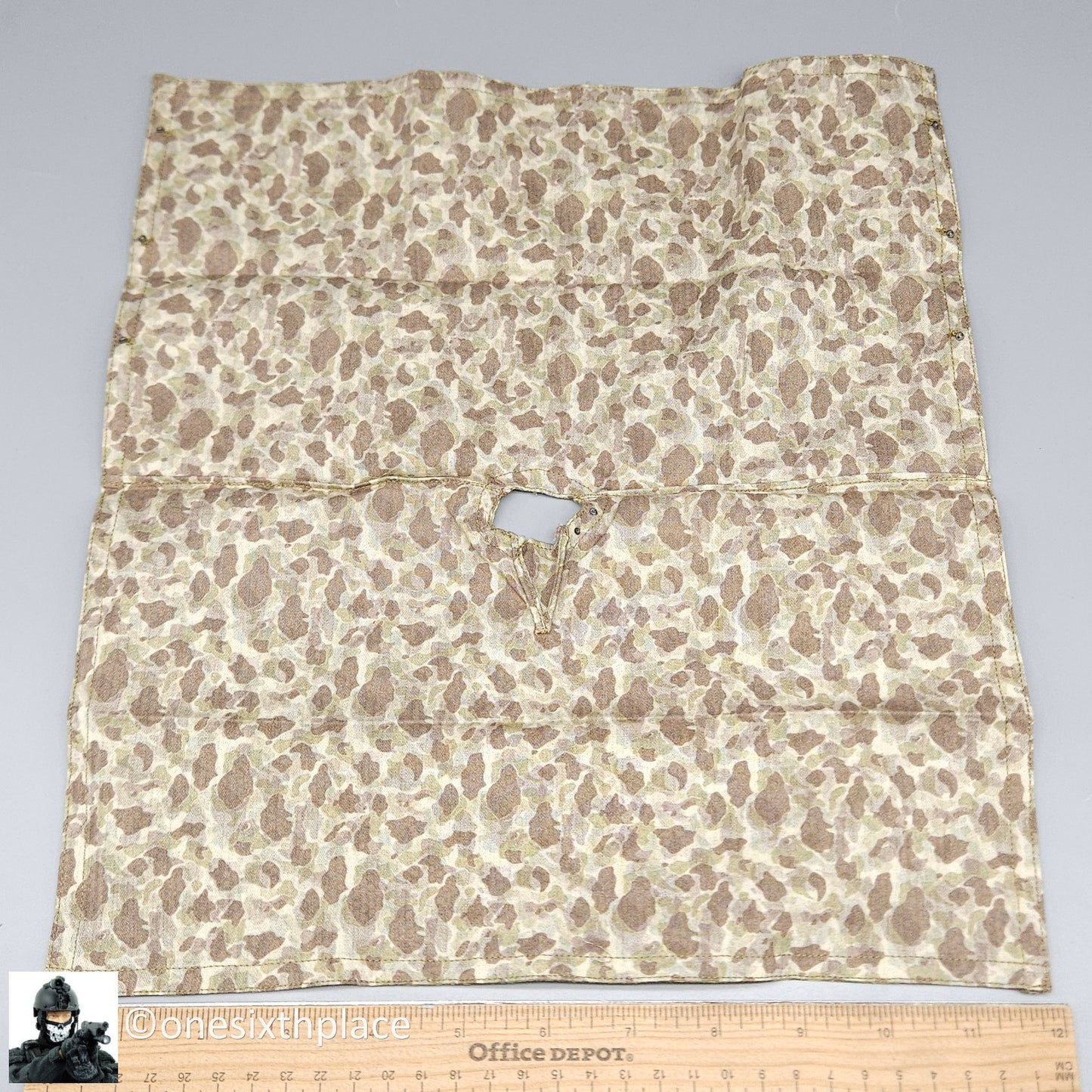 1:6 scale Ujindou WWII US Marine Corps in Okinawa Jungle Camo Poncho 12" Figures