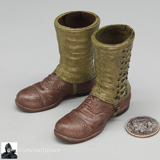 1:6 Ultimate Soldier WWII US  Boots w/ Leggings (Foot Type) for 12" Figures