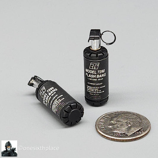1:6 scale DamToys Russian Spetsnaz FSB Alpha Group Gunner Flash Bang Grenade x2