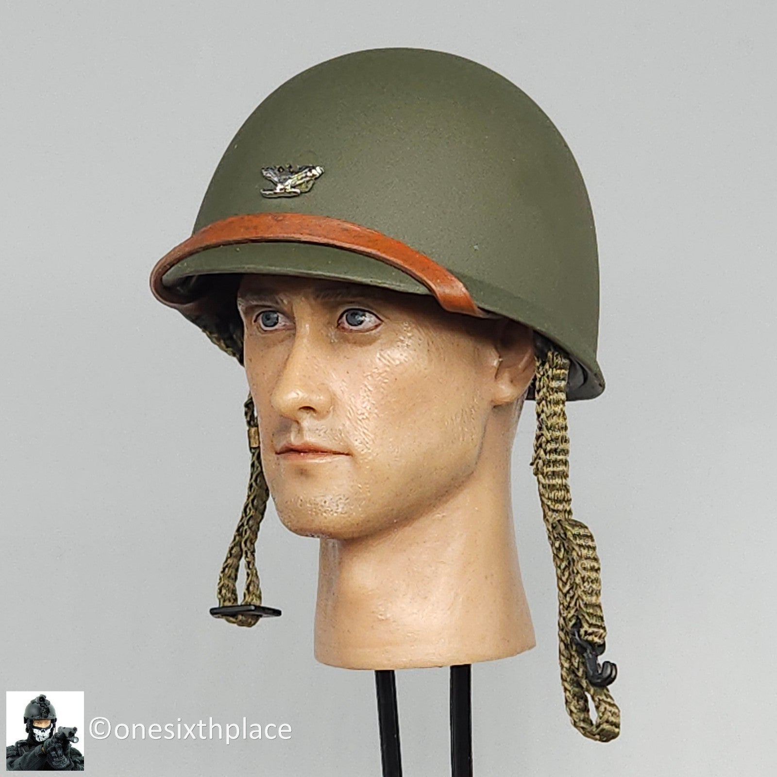 1:6 scale BBI Vietnam Green Beret Metal M1 Helmet for 12" Figures WWII