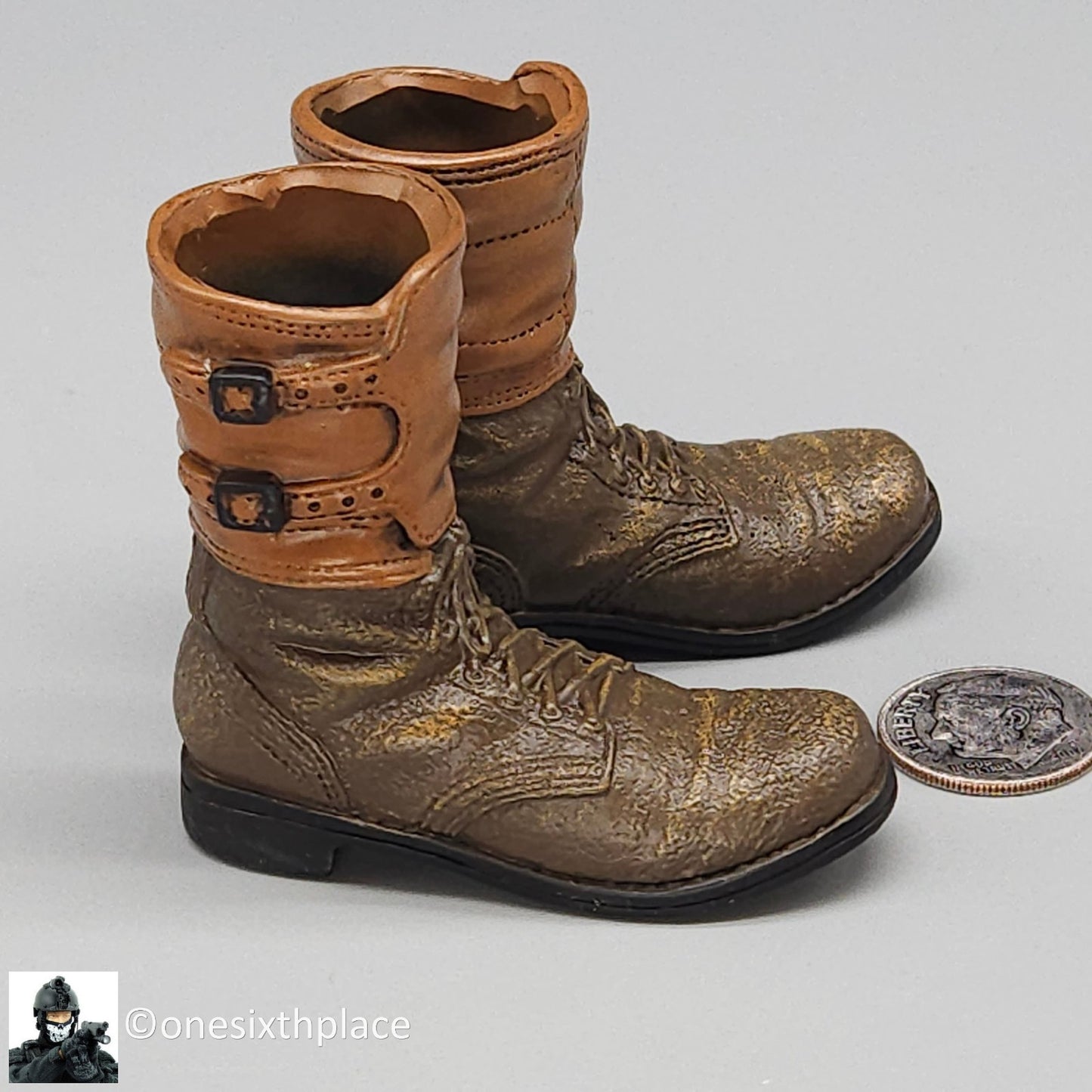 1:6 scale BBI Vietnam Green Beret M43 Buckle Boots for 12" Figures WWII