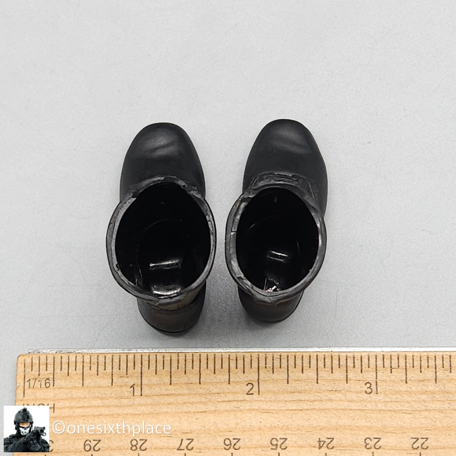 1:6 scale Hasbro Modern Black Combat Boots for 12" Figures