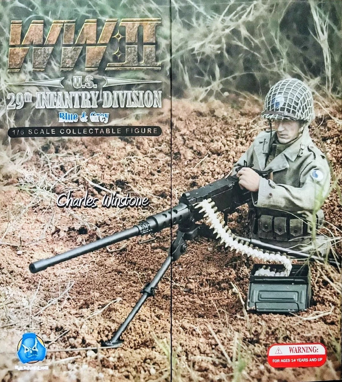 1:6 DiD WWII US 29th Infantry Charles Winstone Male Head Sculpt for 12" Figures