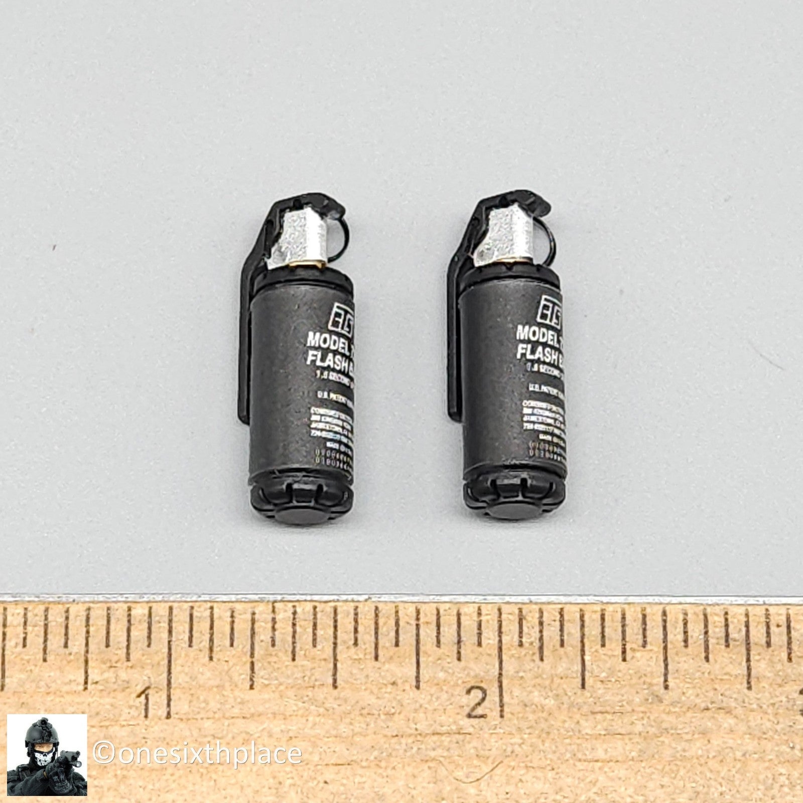 1:6 scale DamToys Russian Spetsnaz FSB Alpha Group Gunner Flash Bang Grenade x2