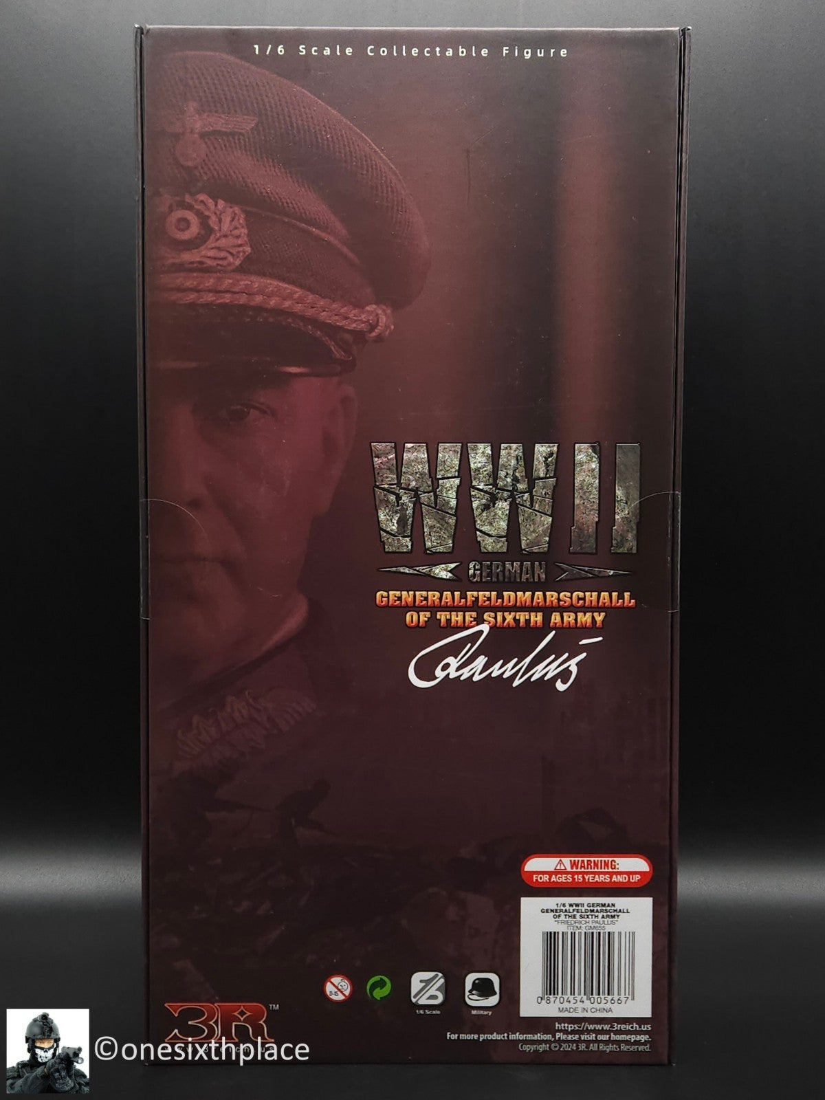 1:6 scale 3R WWII German Generalfeldmarschall 6th Army Friedrich Paulus GM655