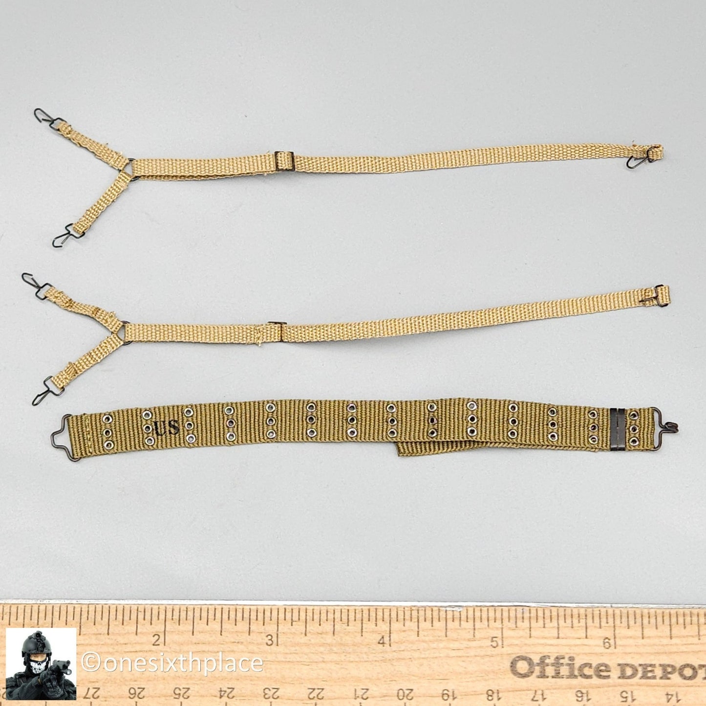 1:6 scale Ujindou WWII US Marine Corps in Okinawa M36 Belt w/ Suspenders