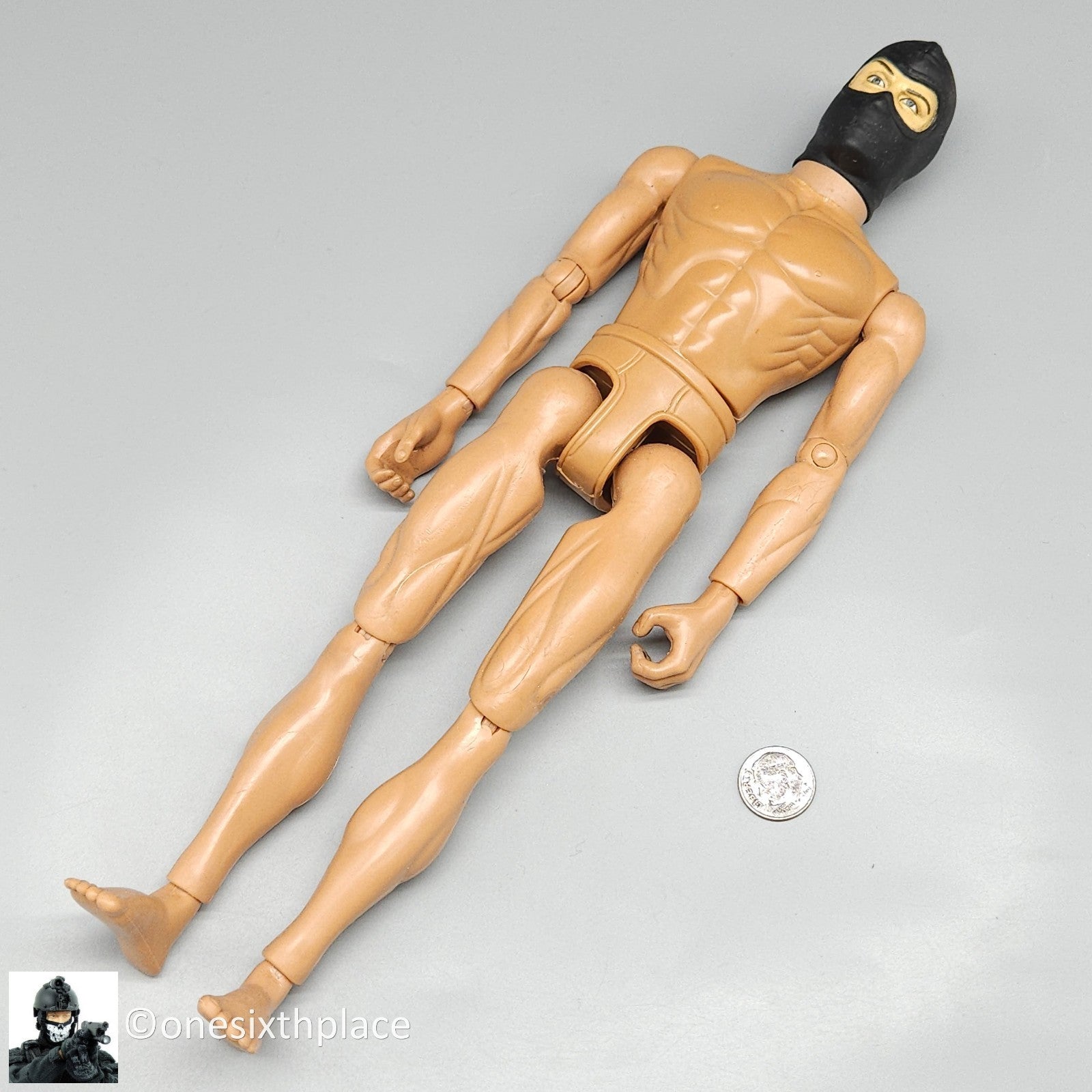 1:6 scale Ultimate Soldier SWAT Male Body w/ Balaclava Mask Head 12" Figure