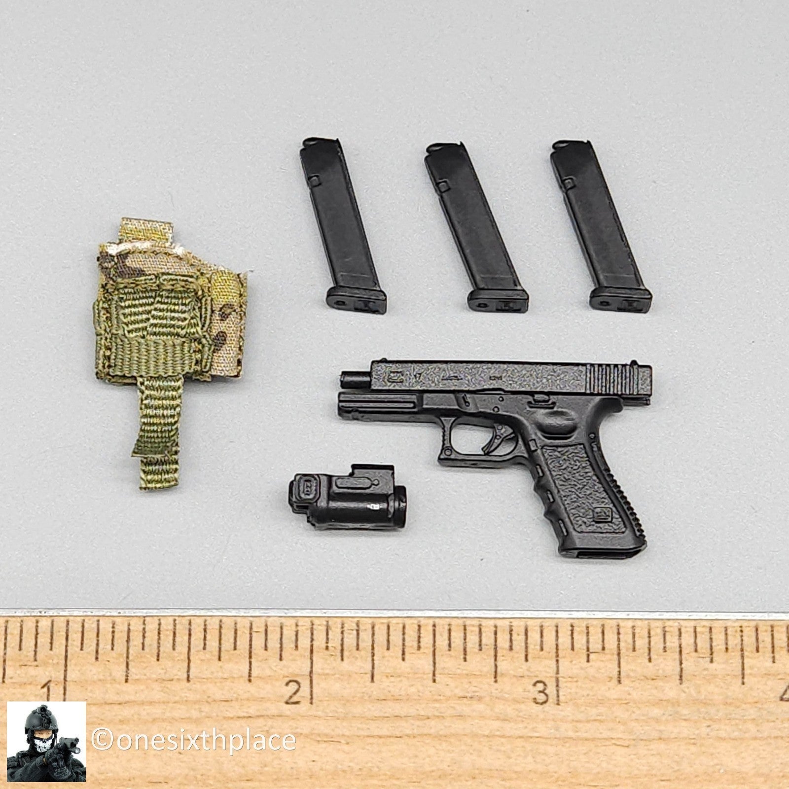 1:6 Easy & Simple Russian Rapid Response SOBR S Pistol w/ Multicam Holster