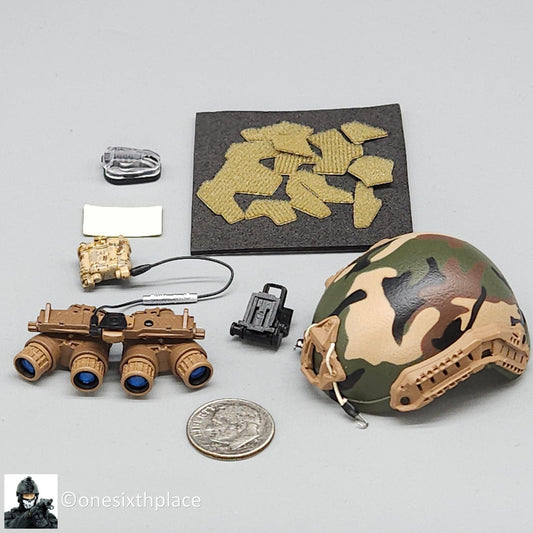1:6 Easy & Simple Veteran Tactical Instructor Ch II SHOT Show Camo Helmet w/ NVG