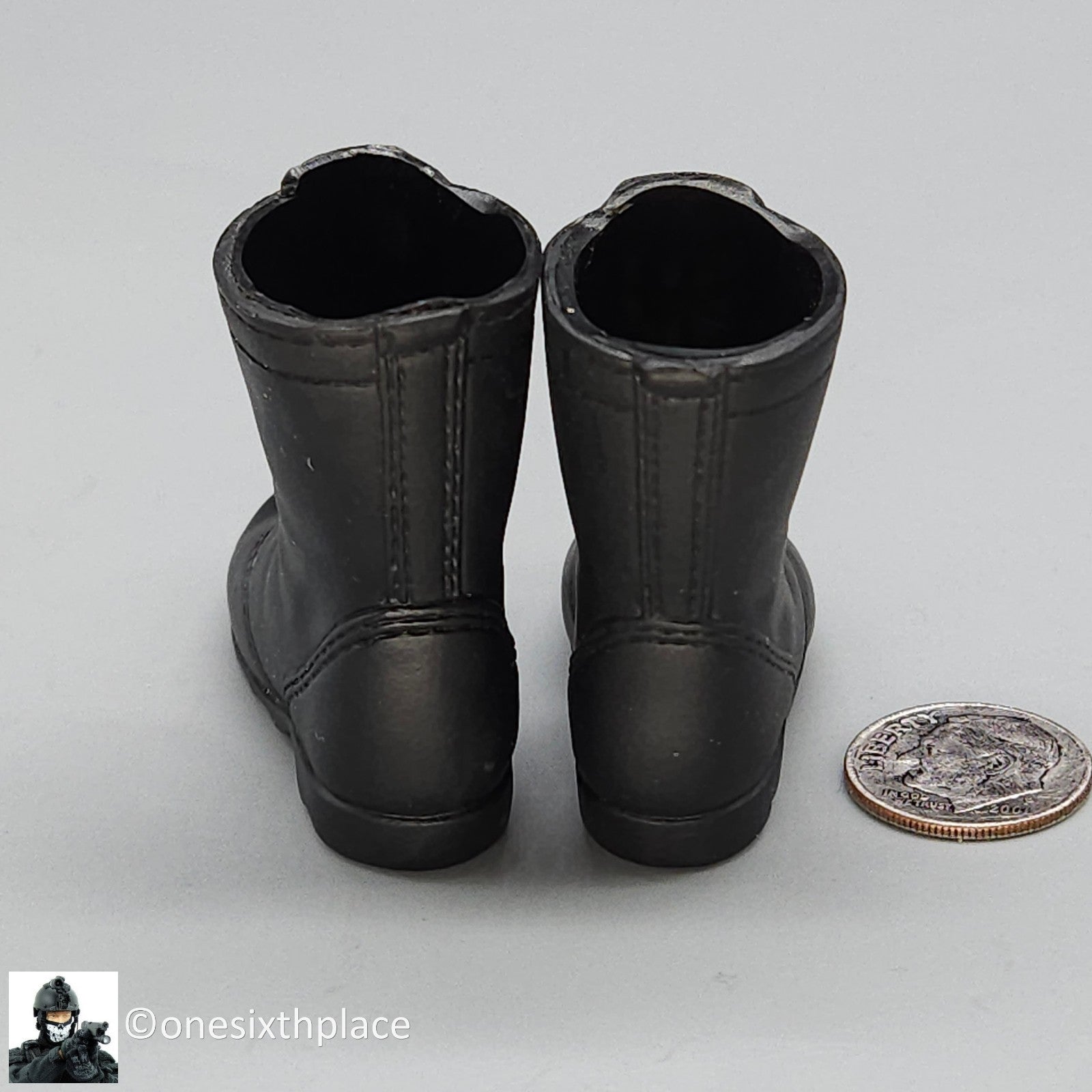 1:6 scale Hasbro Modern Black Combat Boots for 12" Figures
