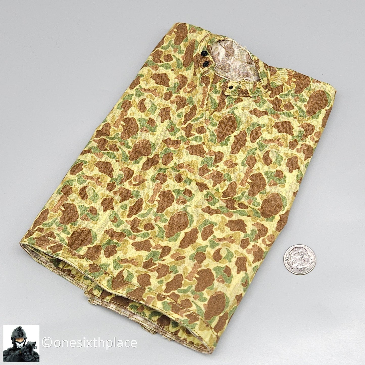 1:6 scale Ujindou WWII US Marine Corps in Okinawa Jungle Camo Poncho 12" Figures