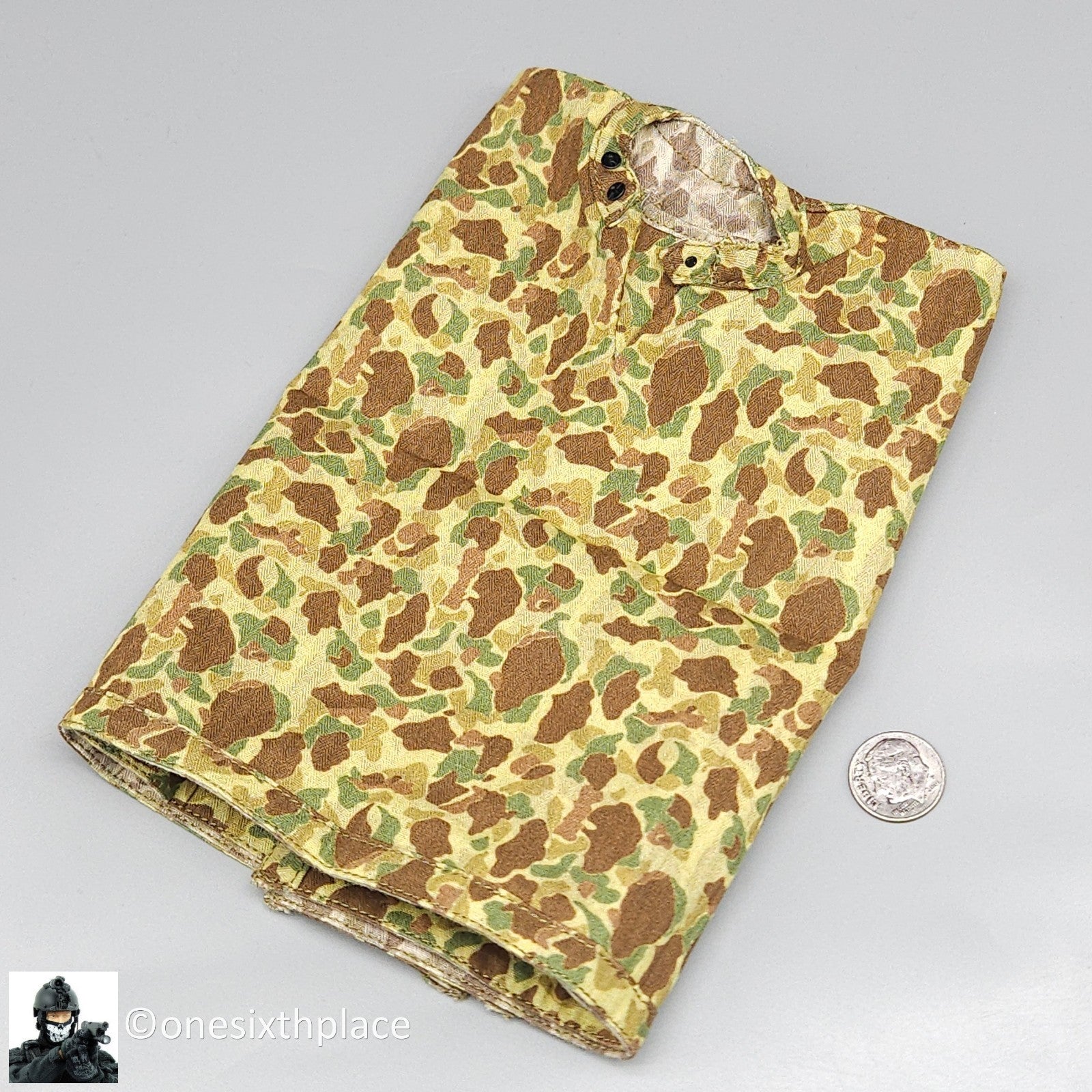 1:6 scale Ujindou WWII US Marine Corps in Okinawa Jungle Camo Poncho 12" Figures